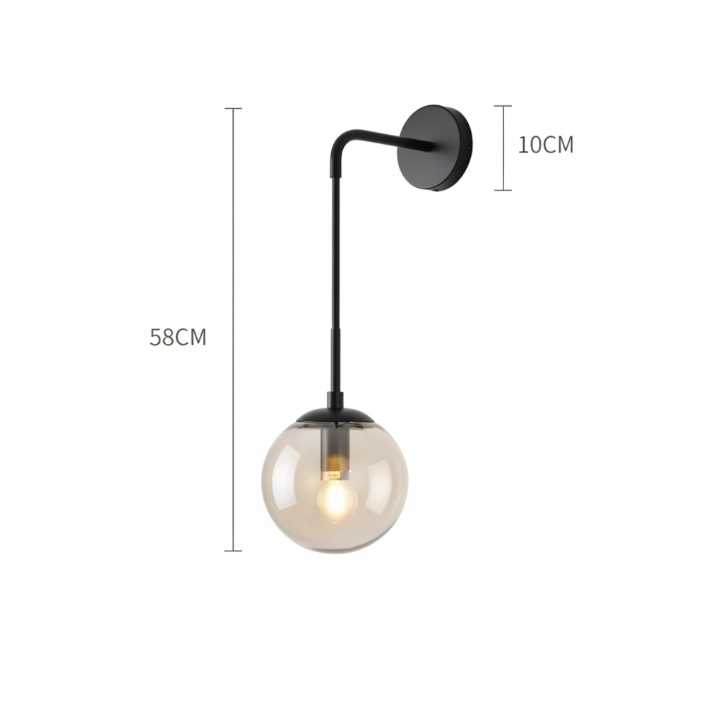 Calvira Hanging Glass Wall Light – Modern Decorative Sconce for Elegant Interiors