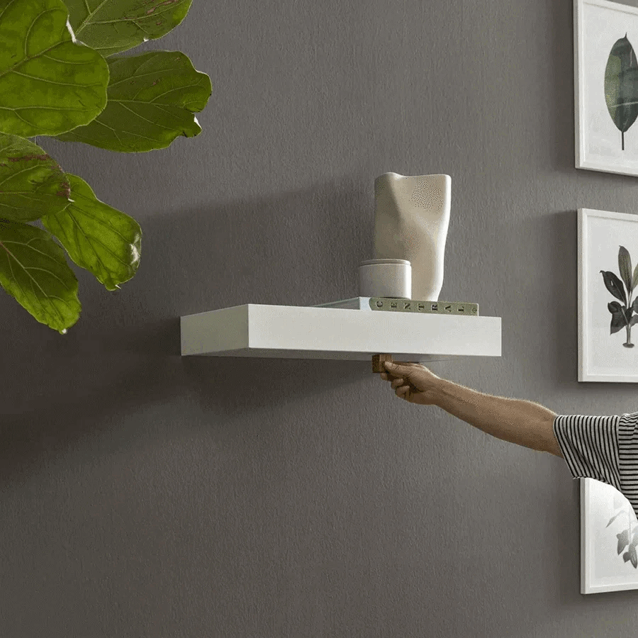 NovaVault Modern Floating Shelf – Hidden Storage Display for Contemporary Interiors