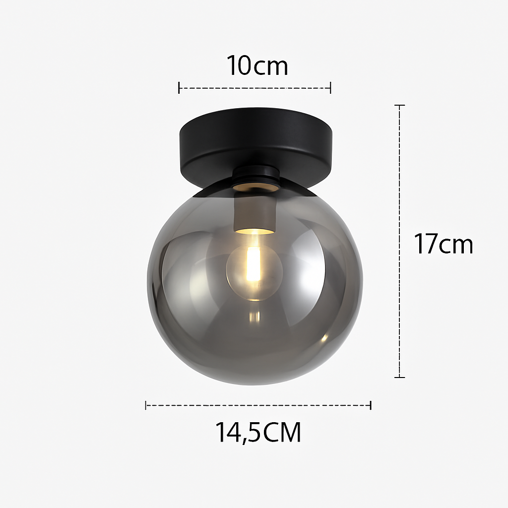 Elira Modern LED Glass Ceiling Light Fixture for Elegant Interiors