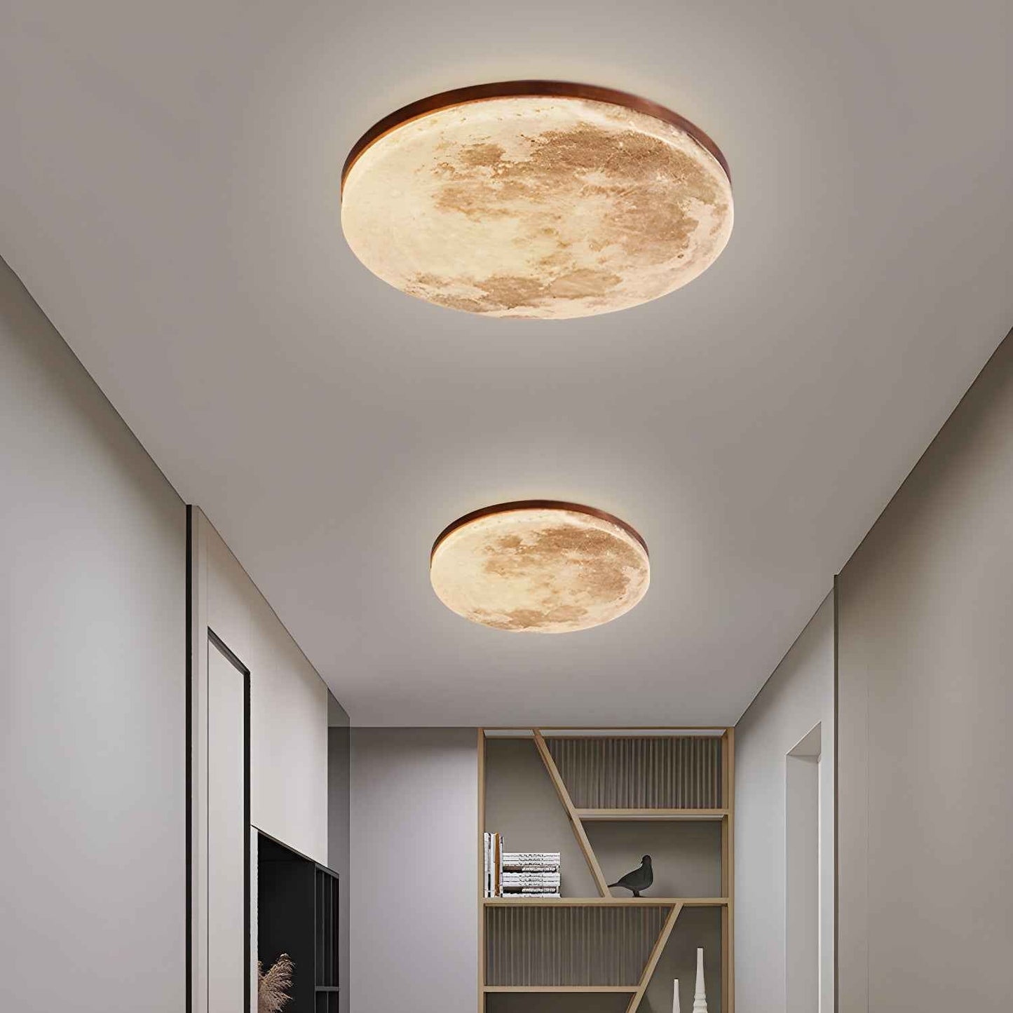 Maple Circle LED Ceiling Light for Warm Minimalist Interiors