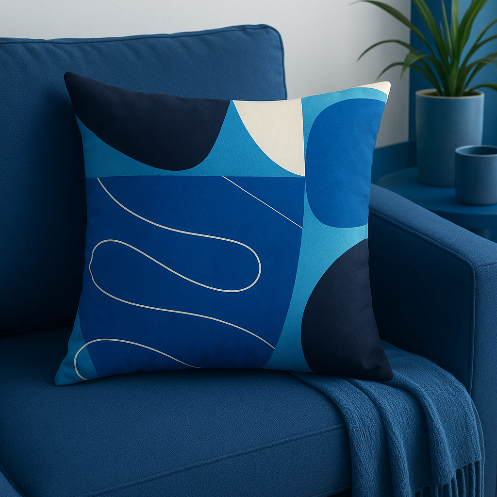 Moran Modern Abstract Cushion Cover – Durable Polyester for Stylish Home Decor
