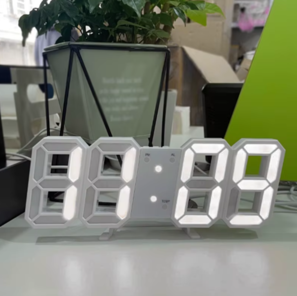 Veltrix Modern 3D LED Digital Wall Clock – Sleek Contemporary Display for Stylish Interiors