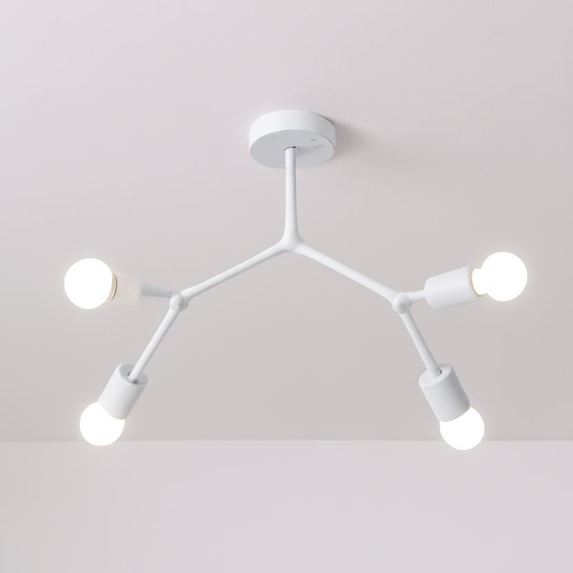 Branchline Retro Ceiling Light with Multi-Head Room Illumination