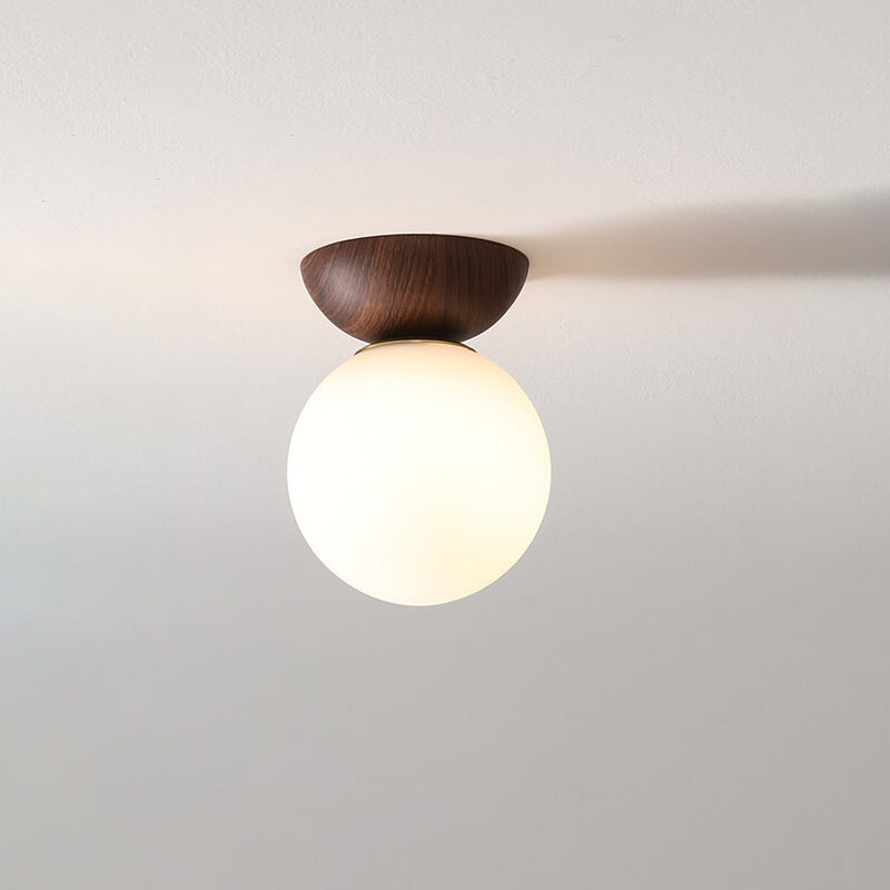 Ovari Modern Minimalist Flush Mount Ceiling Light – Sleek Glass Iron Design for Stylish Living Spaces