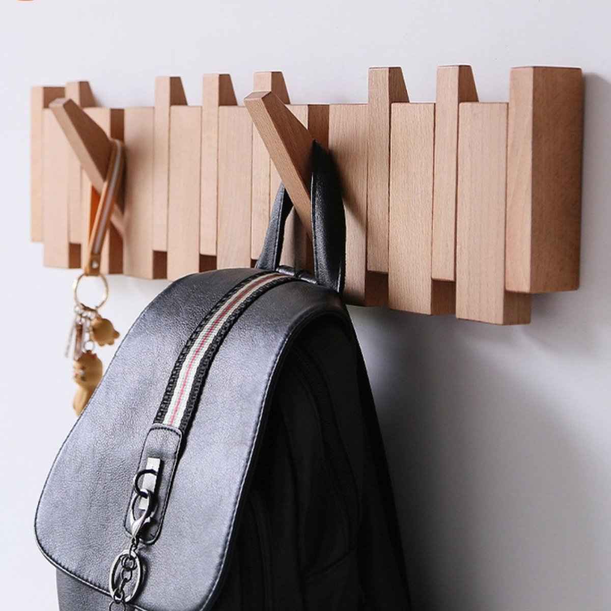 Sonata Elegant Wooden Coat Rack Stand – Handcrafted Design for Stylish Storage