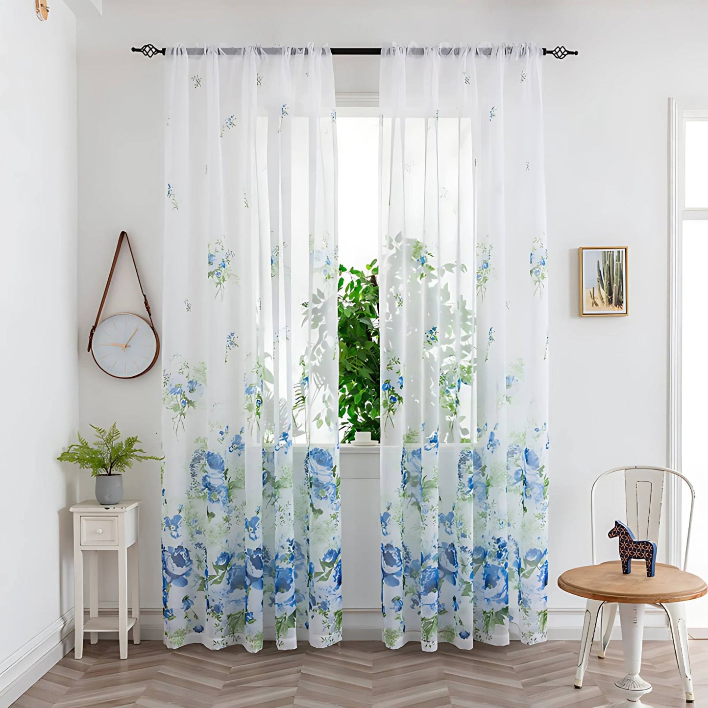 Calira Colourful Sheer Curtain for Soft Light Home Decor