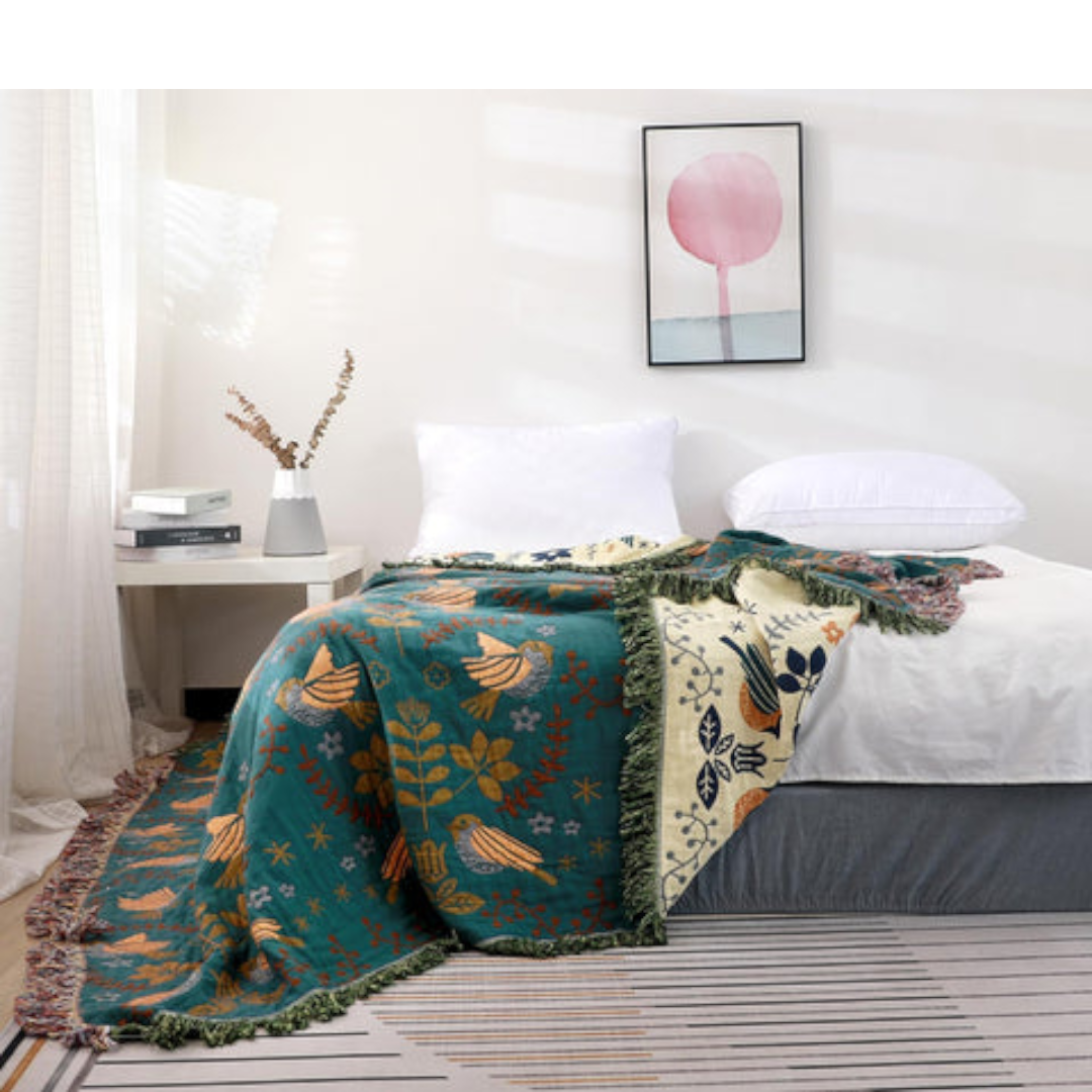 MiraLoom Boho Throw Blanket – Lightweight Decorative Style for Cozy Home Comfort