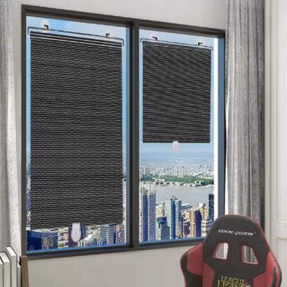 Solvra Black Window Screen – Modern UV Sun Protection Rolling Screen for Homes