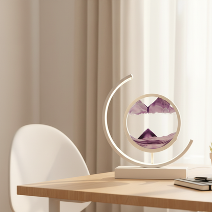 Lioren Kinetic Sandscape LED Lamp – Moving Sand Art Table Light for Relaxing Ambience