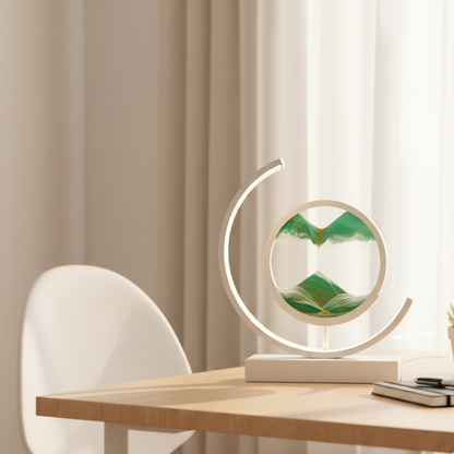 Lioren Kinetic Sandscape LED Lamp – Moving Sand Art Table Light for Relaxing Ambience