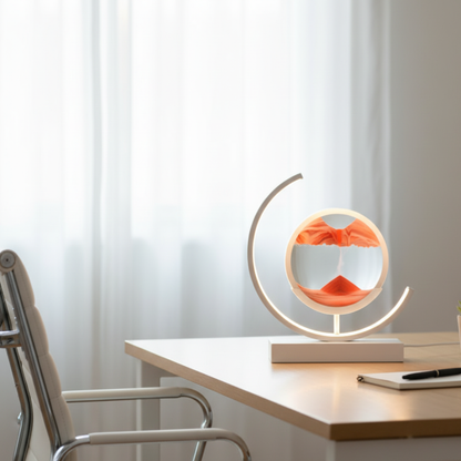 Lioren Kinetic Sandscape LED Lamp – Moving Sand Art Table Light for Relaxing Ambience