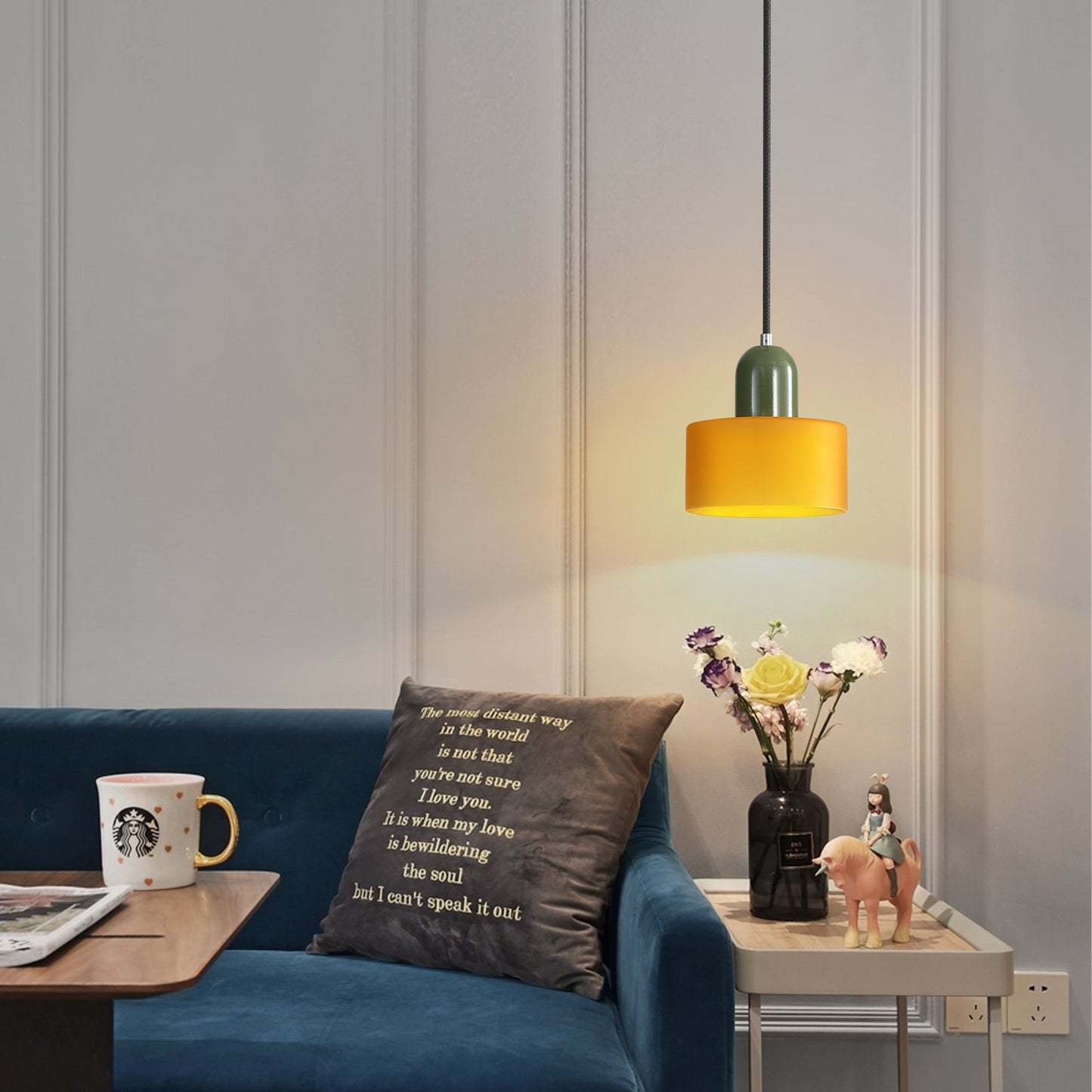 Selvra Glass Globe Pendant Light – Nordic Adjustable Ceiling Lamp for Modern Interiors