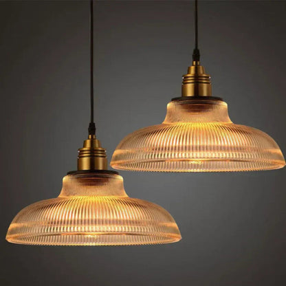 Elyvra Prismatic Glass Pendant Lamp – Modern Adjustable Ceiling Light for Warm Interiors