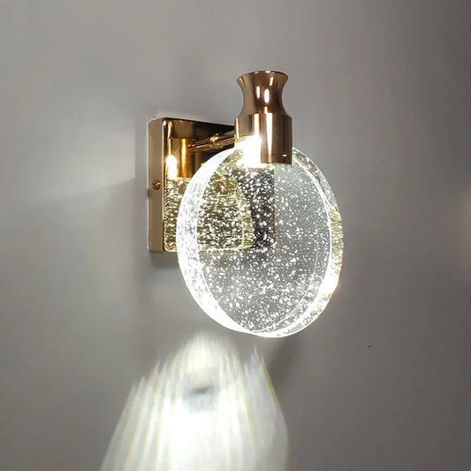 Serelune Elegant Wall Sconce – Water Drop Glass Design for Warm Ambient Lighting