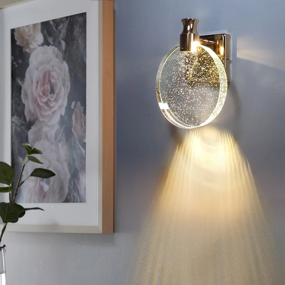 Serelune Elegant Wall Sconce – Water Drop Glass Design for Warm Ambient Lighting