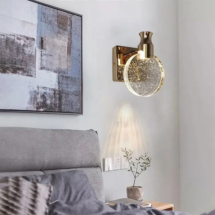 Serelune Elegant Wall Sconce – Water Drop Glass Design for Warm Ambient Lighting