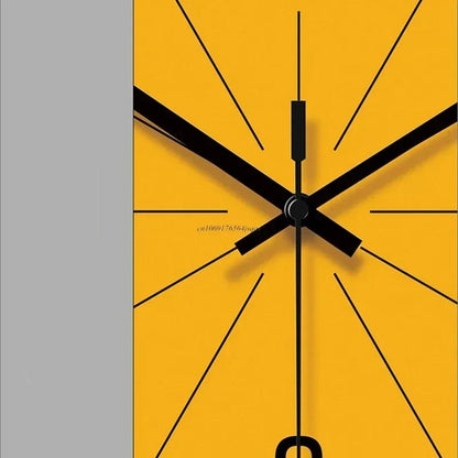 Marivelle Modern Art Nouveau Wall Clock – Stylish Yellow Dial Home Decor Piece