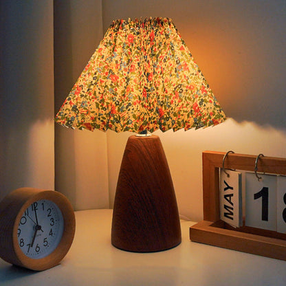 Bela Vintage Wood Table Lamp – Stylish Dimmable Lighting for Cozy Spaces