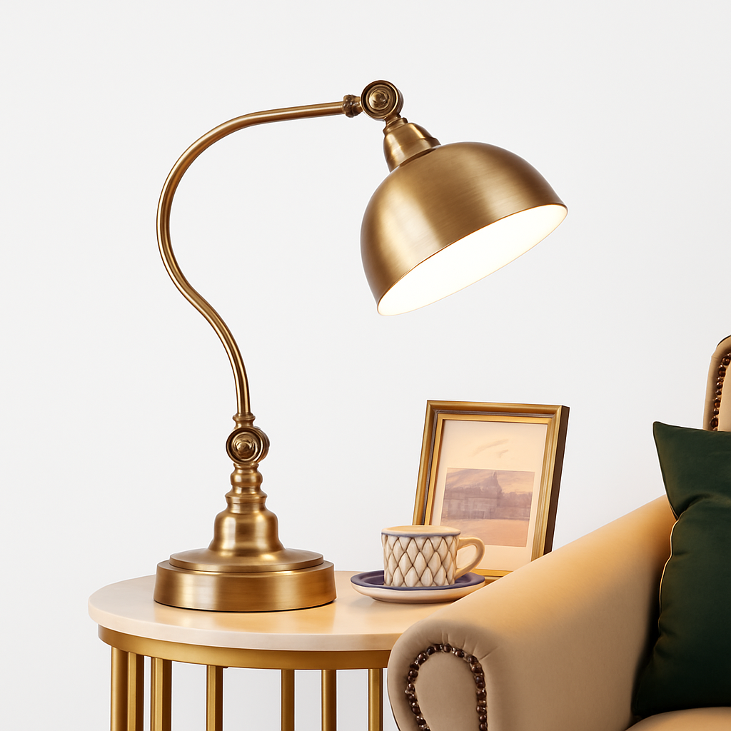 Corvane Rustic LED Table Lamp – Stylish Lighting for Bedroom and Desk
