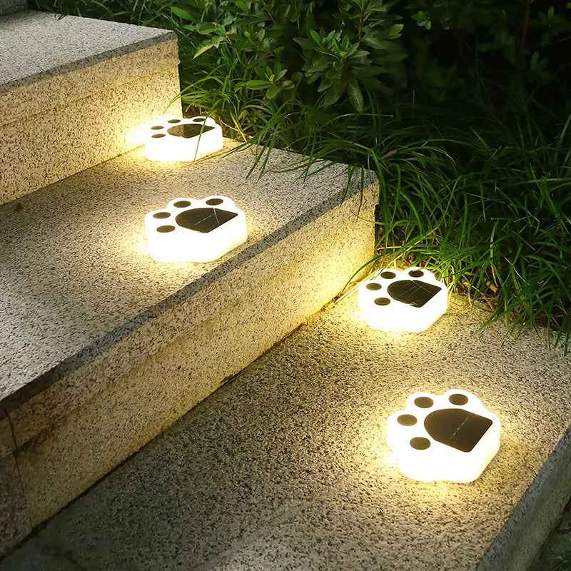 Breezy Paw Outdoor Solar Garden Lights – Durable Waterproof Animal Footprint Decor