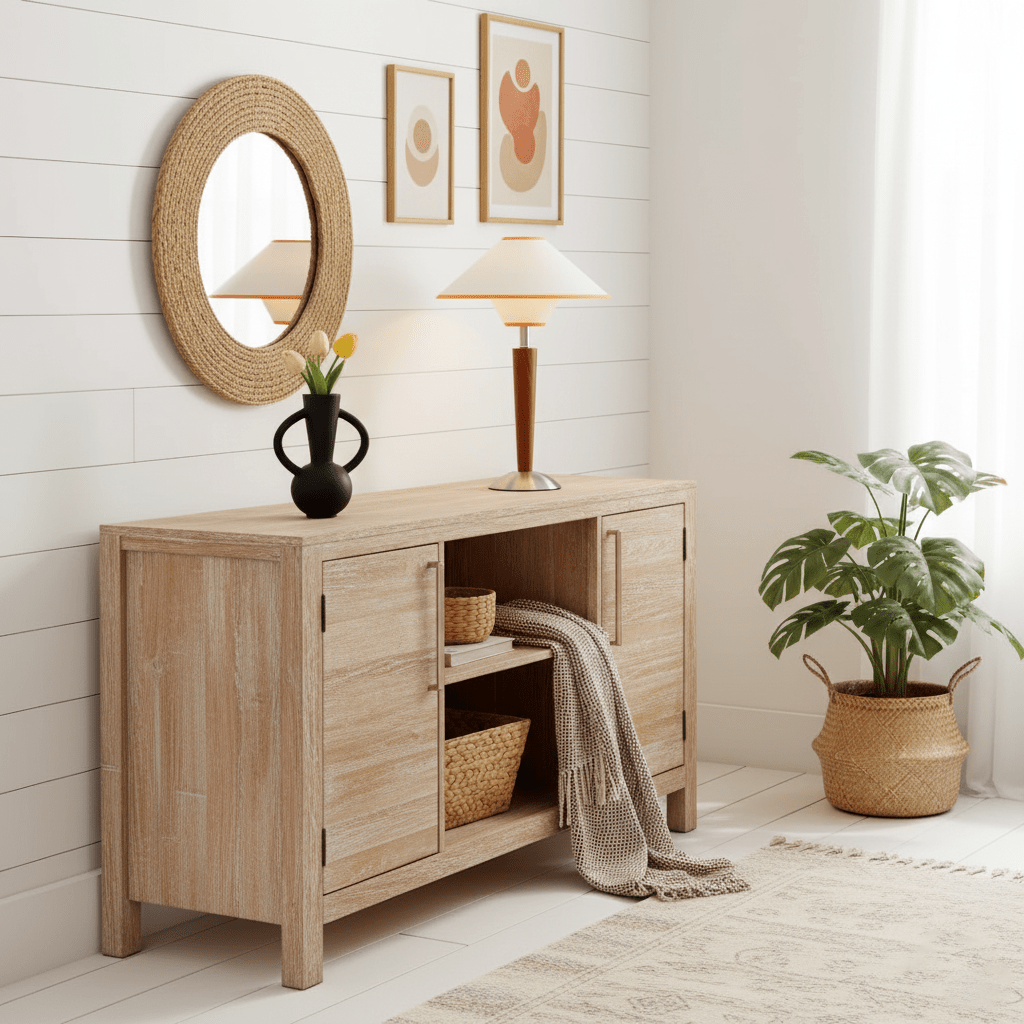 Trelin Elegant Bedside Table Lamp – Elegant Fabric Shade for Cozy Lighting