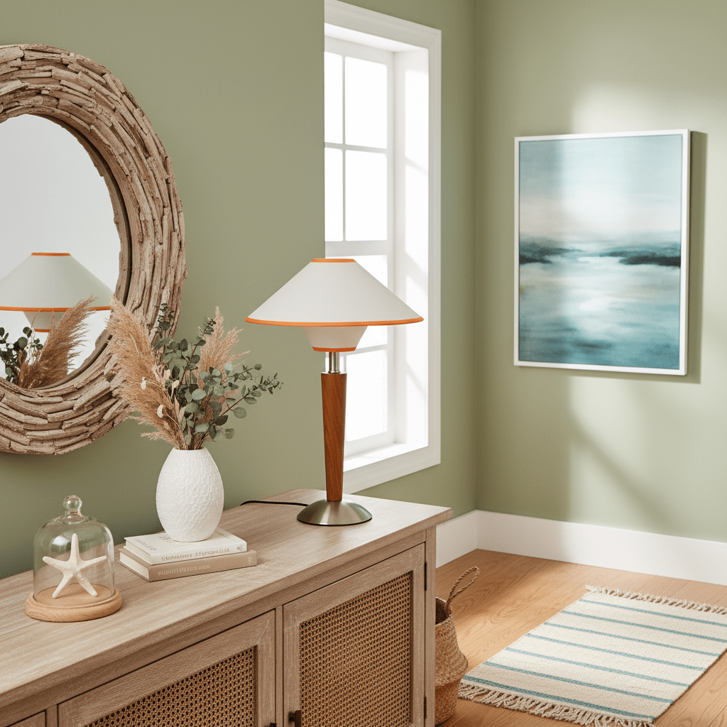 Trelin Elegant Bedside Table Lamp – Elegant Fabric Shade for Cozy Lighting