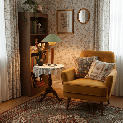 Trelin Elegant Bedside Table Lamp – Elegant Fabric Shade for Cozy Lighting