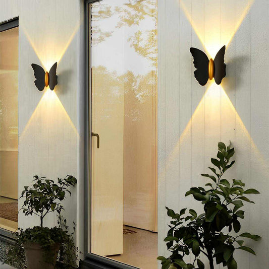Auralith Butterfly Shape LED Outdoor Wall Lamp – Artistic Garden Wall Light for Ambient Illumination