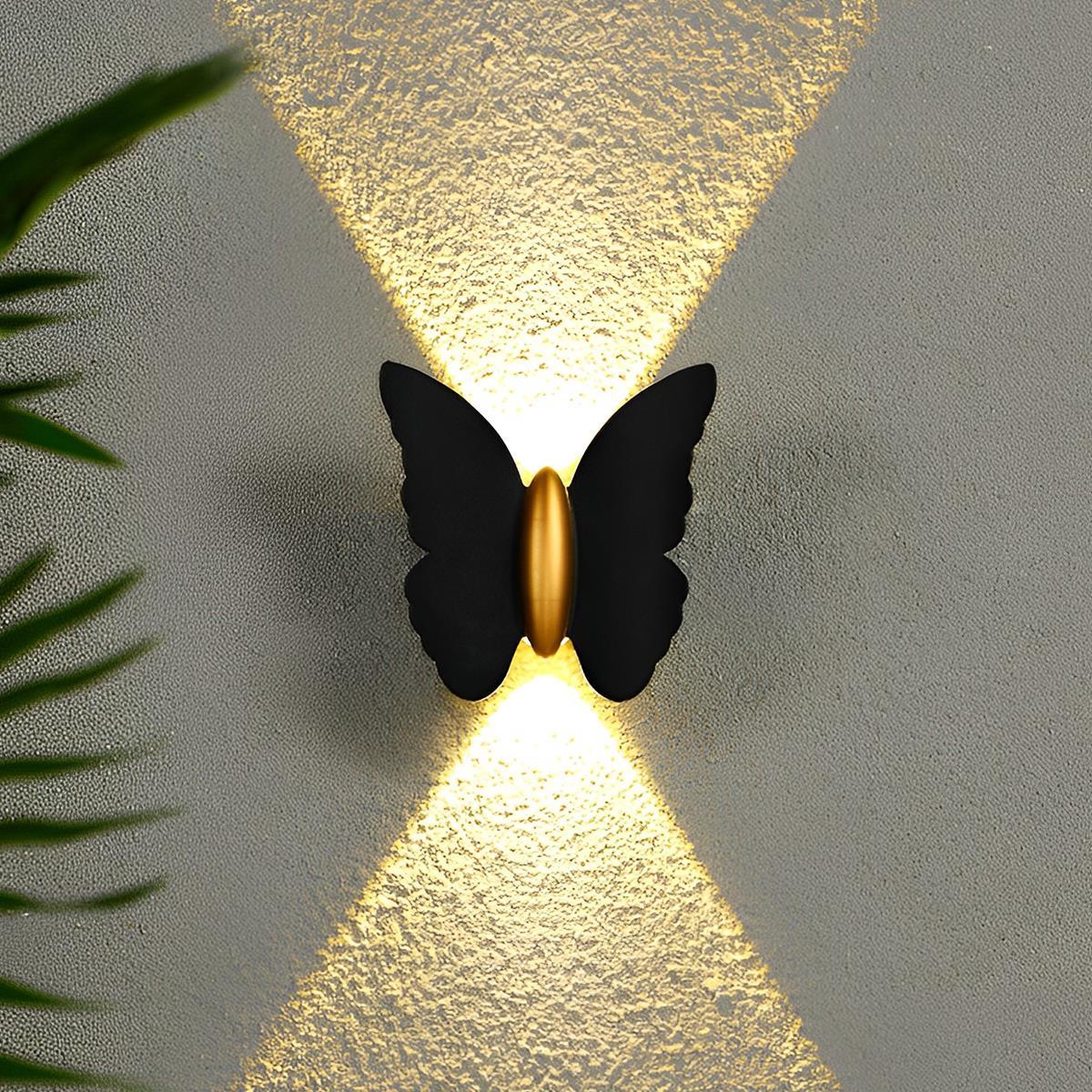Auralith Butterfly Shape LED Outdoor Wall Lamp – Artistic Garden Wall Light for Ambient Illumination
