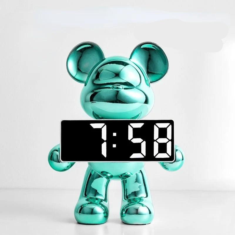 Lumo Bear Alarm Clock – Modern LED Sculptural Design with Night Display