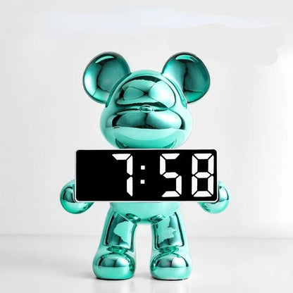Lumo Bear Alarm Clock – Modern LED Sculptural Design with Night Display