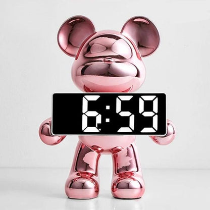 Lumo Bear Alarm Clock – Modern LED Sculptural Design with Night Display