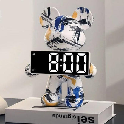Lumo Bear Alarm Clock – Modern LED Sculptural Design with Night Display
