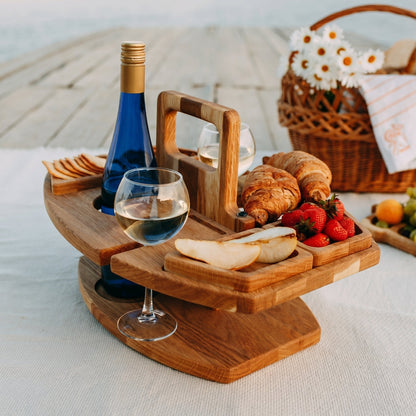 Vita Outdoor Caddy Side Table – Lightweight Bamboo Design for Easy Outdoor Access
