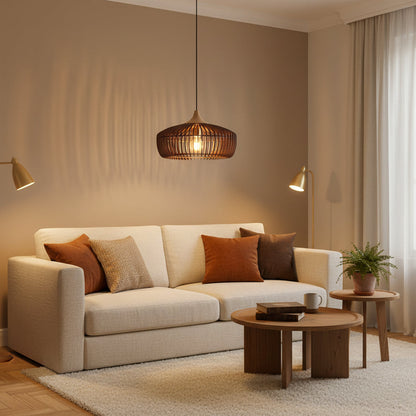 Ravon Modern Pendant Light – Elegant Wood Design for Cozy Kitchen Spaces