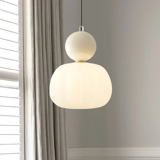 Orivana Bauhaus Pumpkin Pendant Light – Modern Artistic Ceiling Lamp for Elegant Interiors