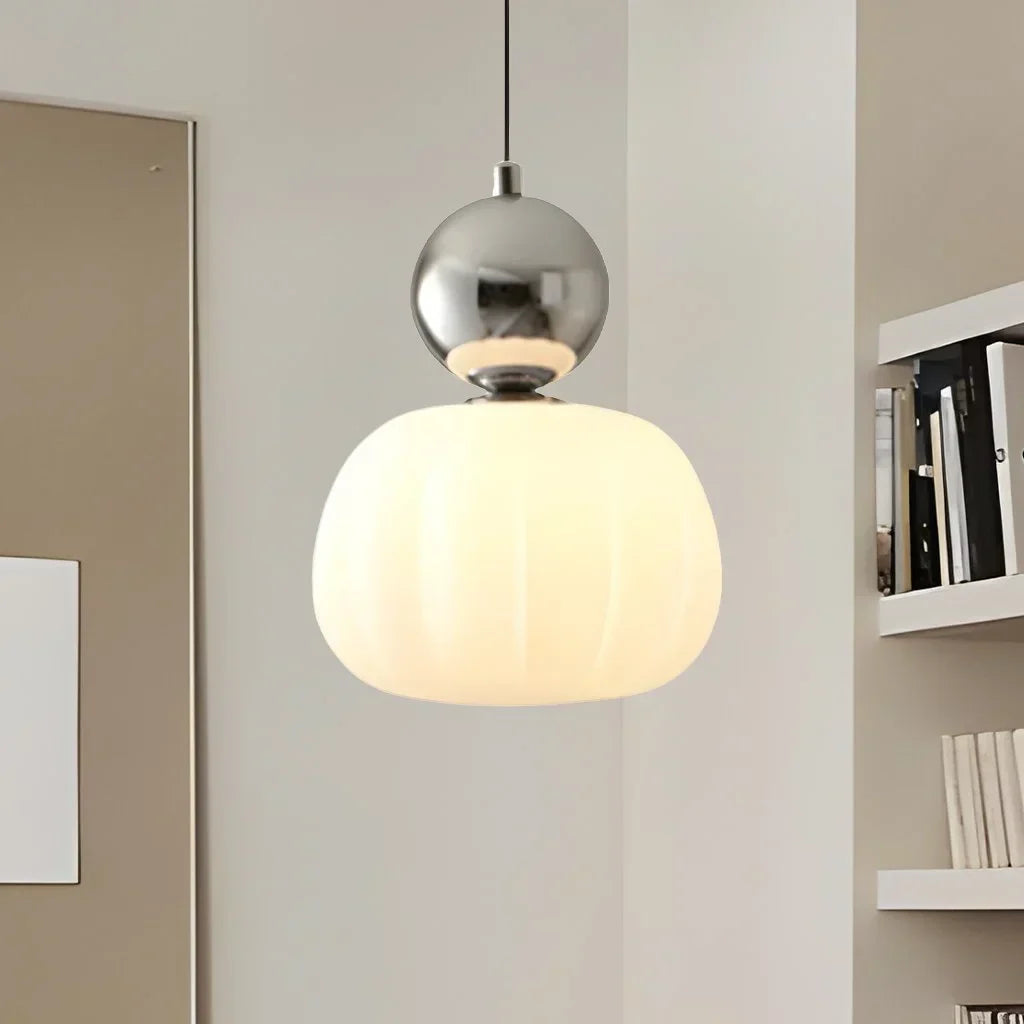 Orivana Bauhaus Pumpkin Pendant Light – Modern Artistic Ceiling Lamp for Elegant Interiors