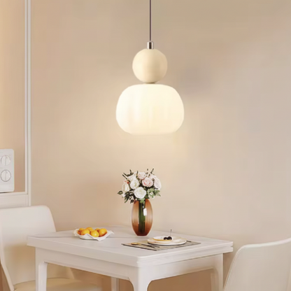 Orivana Bauhaus Pumpkin Pendant Light – Modern Artistic Ceiling Lamp for Elegant Interiors