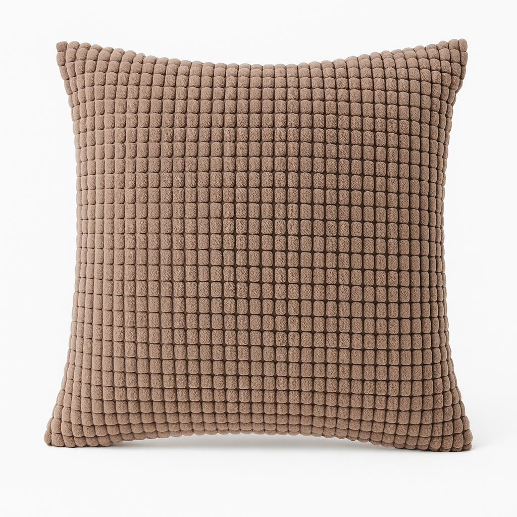Kalisse Large Brown Cushion Cover – Textured Polyester for Stylish Home Decor