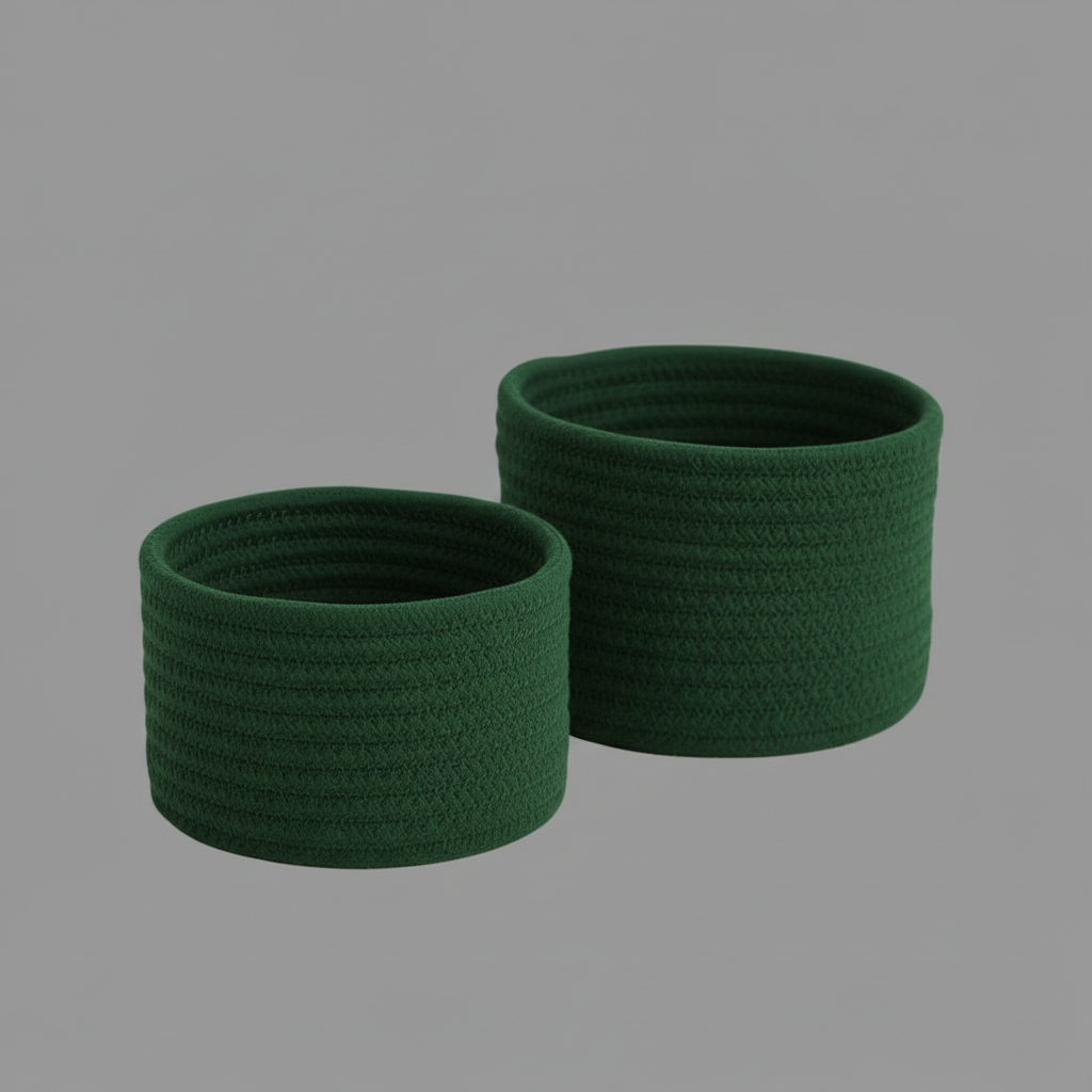 Cotton Rope Woven Storage Basket | Eco-Friendly Organizer