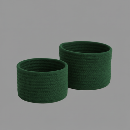 Cotton Rope Woven Storage Basket | Eco-Friendly Organizer