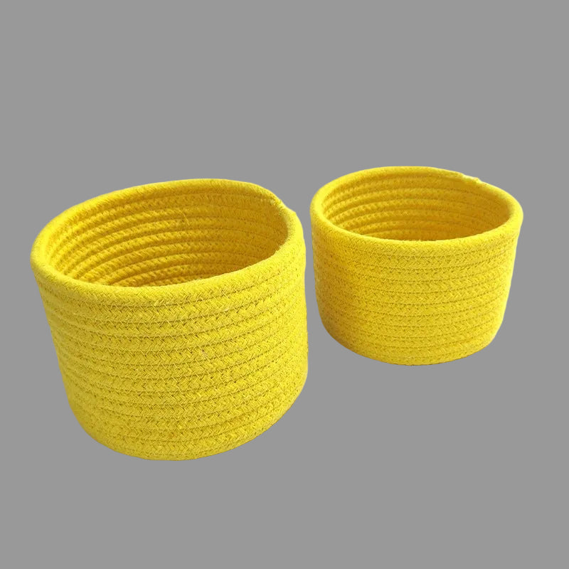 Cotton Rope Woven Storage Basket | Eco-Friendly Organizer