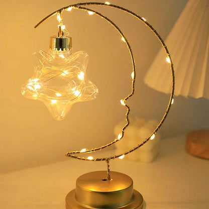 Thalora Decorative Lights Elegant Battery Operated Iron Glass Home Decor