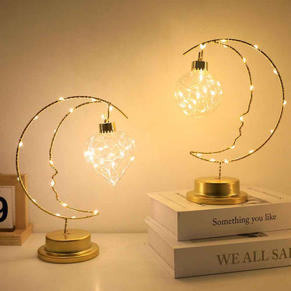 Thalora Decorative Lights Elegant Battery Operated Iron Glass Home Decor
