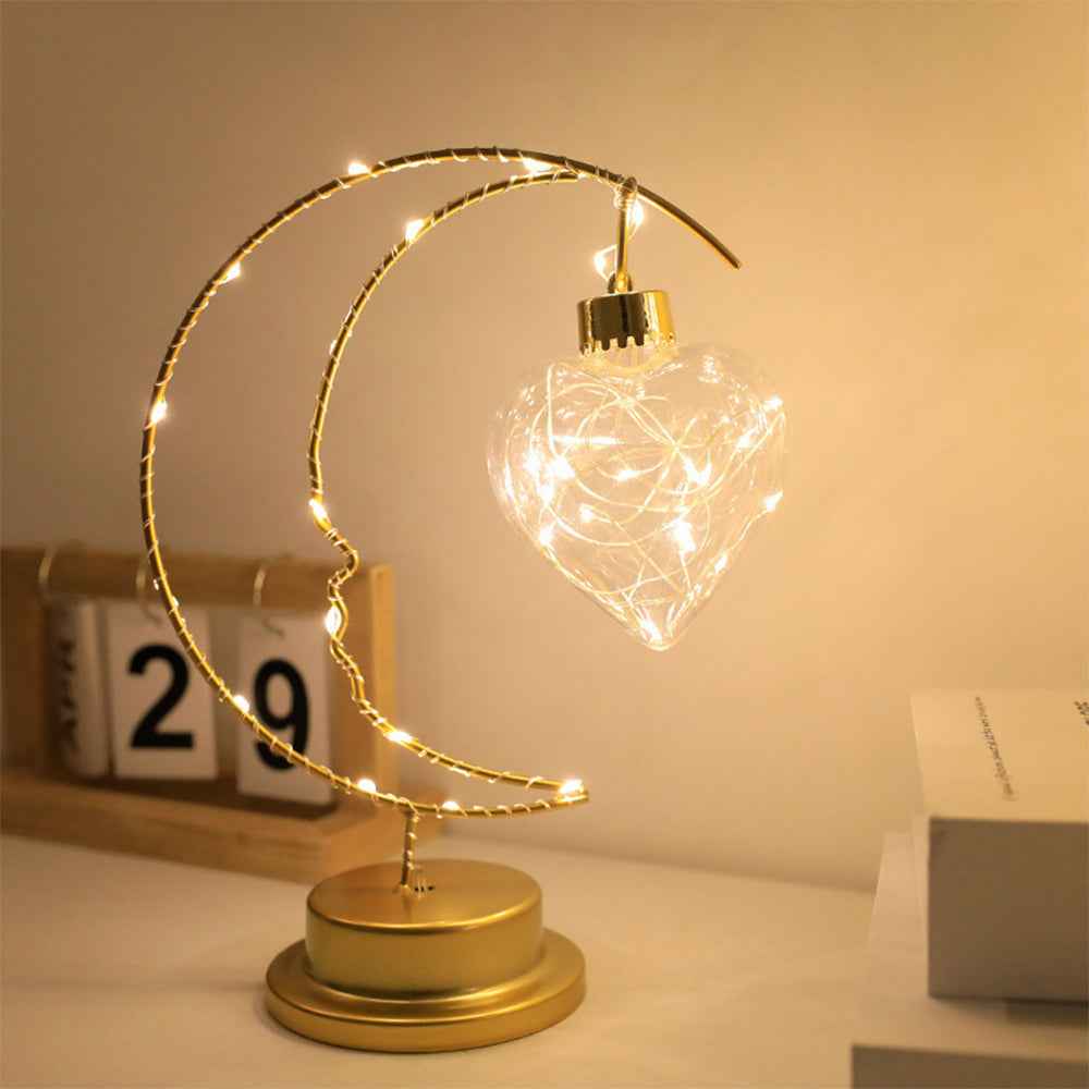 Thalora Decorative Lights Elegant Battery Operated Iron Glass Home Decor
