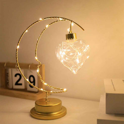 Thalora Decorative Lights Elegant Battery Operated Iron Glass Home Decor