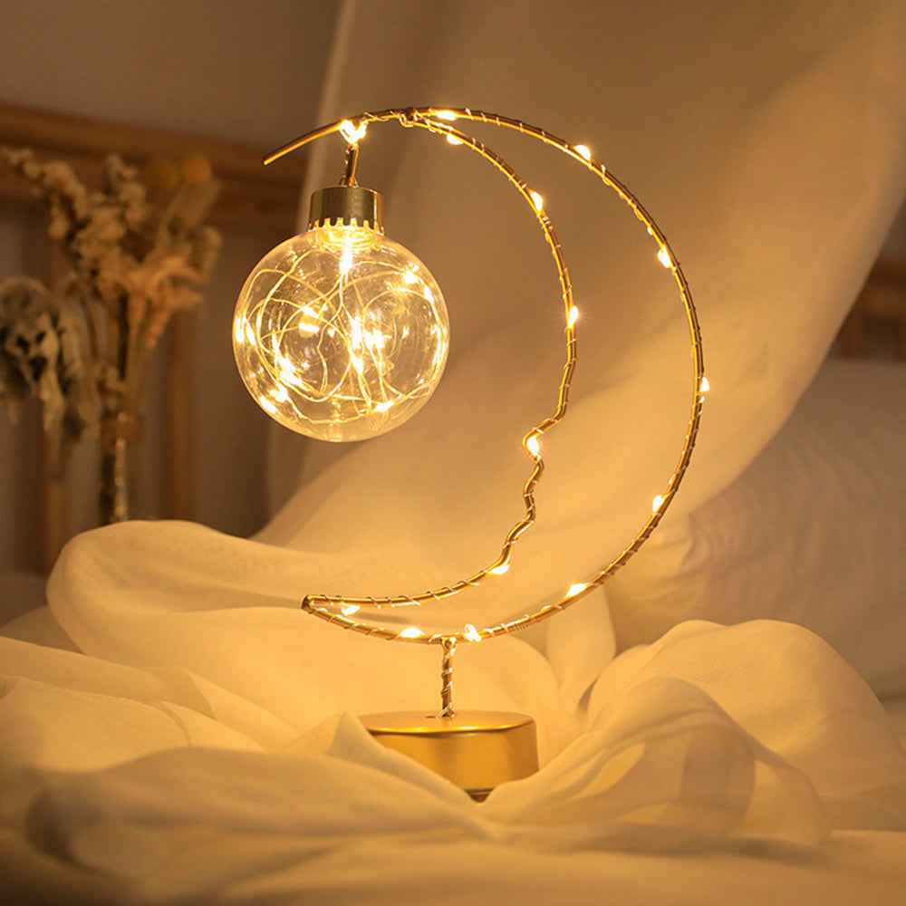Thalora Decorative Lights Elegant Battery Operated Iron Glass Home Decor