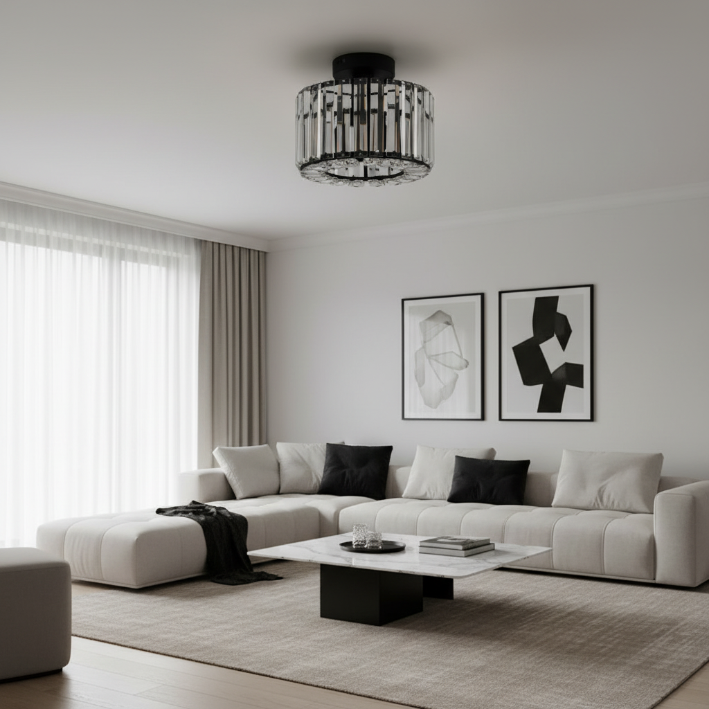 Vistara Elegant Crystal Ceiling Lamp Stunning Flush Mount Home Lighting