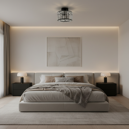 Vistara Elegant Crystal Ceiling Lamp Stunning Flush Mount Home Lighting