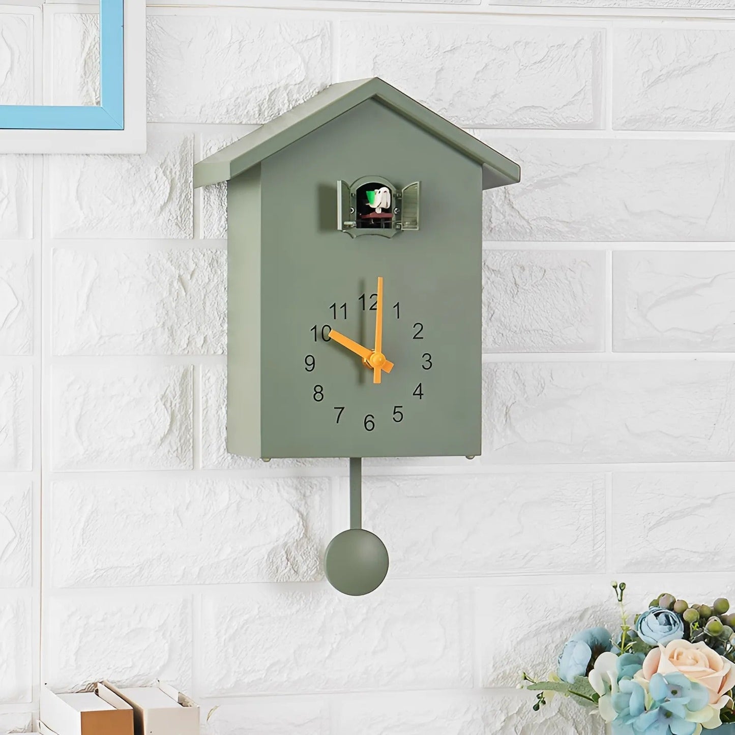 Kavaro Modern Wall Clock with Minimalist Bird Home Decor Design